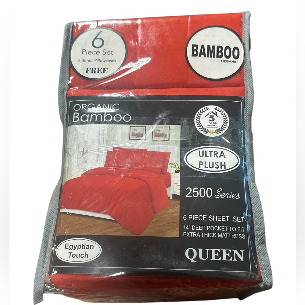 NWT Bamboo Egyptian Touch Deep Pocket 6 Piece Sheet‎ Set,
